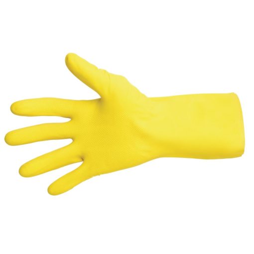 MAPA Vital 124 Liquid-Proof Light-Duty Janitorial Gloves Yellow Medium (FA292-M)