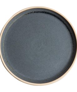 Olympia Canvas Flat Round Plate Blue Granite 250mm (Pack of 6) (FA301)