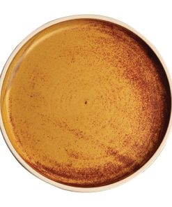 Olympia Canvas Flat Round Plate Sienna Rust 180mm (Pack of 6) (FA307)