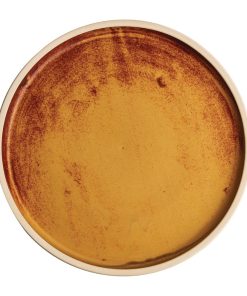 Olympia Canvas Flat Round Plate Sienna Rust 250mm (Pack of 6) (FA308)