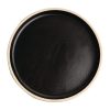 Olympia Canvas Flat Round Plate Delhi Black 180mm (Pack of 6) (FA314)
