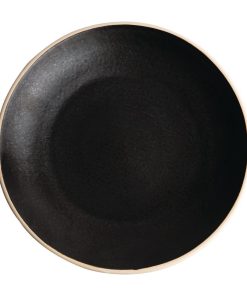 Olympia Canvas Concave Plate Delhi Black 270mm (Pack of 6) (FA318)