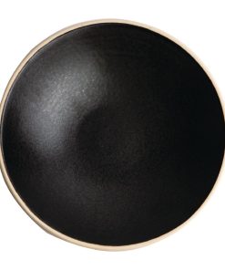 Olympia Canvas Shallow Tapered Bowl Delhi Black 200mm (Pack of 6) (FA319)