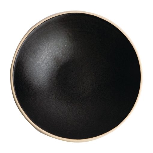 Olympia Canvas Shallow Tapered Bowl Delhi Black 200mm (Pack of 6) (FA319)