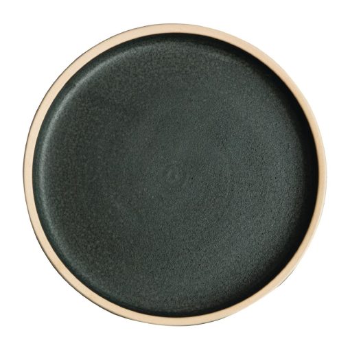 Olympia Canvas Flat Round Plate Green Verdigris 180mm (Pack of 6) (FA321)
