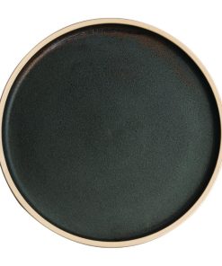 Olympia Canvas Flat Round Plate Green Verdigris 250mm (Pack of 6) (FA322)