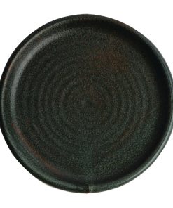 Olympia Canvas Small Rim Round Plate Green Verdigris 180mm (Pack of 6) (FA323)