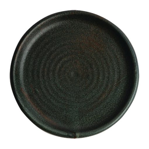 Olympia Canvas Small Rim Round Plate Green Verdigris 180mm (Pack of 6) (FA323)