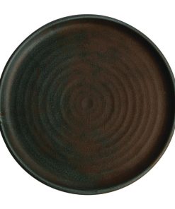 Olympia Canvas Small Rim Round Plate Green Verdigris 265mm (Pack of 6) (FA324)