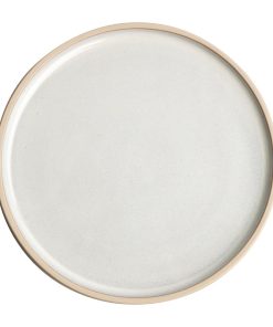 Olympia Canvas Flat Round Plate Murano White 180mm (Pack of 6) (FA328)