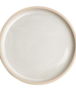 Olympia Canvas Flat Round Plate Murano White 250mm (Pack of 6) (FA329)