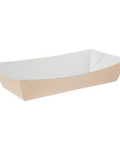 Colpac Compostable Kraft Food Trays Large 220mm (Pack of 250) (FA364)