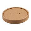 Colpac Recyclable Kraft Microwavable Soup Cup Lids 8oz and 12oz (Pack of 500) (FA367)