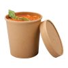 Colpac Recyclable Kraft Microwavable Soup Cups 450ml / 16oz (Pack of 500) (FA370)
