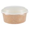 Colpac Recyclable Kraft Salad Pots With Lid Small 700ml / 24oz (Pack of 150) (FA373)