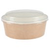 Colpac Recyclable Kraft Salad Pots With Lid Large 1300ml / 45oz (Pack of 150) (FA374)