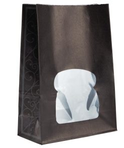 Colpac Recyclable Paper Sandwich Bags With Window Black (Pack of 250) (FA381)