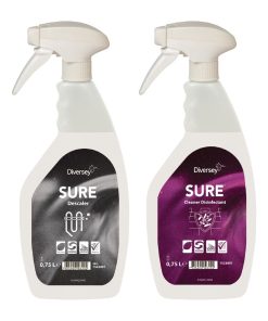 SURE Cleaner and Disinfectant / Descaler Refill Bottles 750ml (6 Pack) (FA402)
