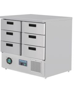 Polar G-Series Refrigerated Counter with 6 Drawers 240Ltr (FA440)