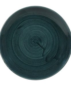 Churchill Stonecast Patina Coupe Plates Rustic Teal 217mm (Pack of 12) (FA594)