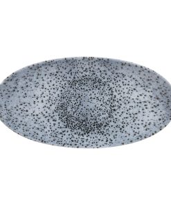Churchill Mineral Oval Chef Plates Blue 173 x 347mm (Pack of 6) (FA617)