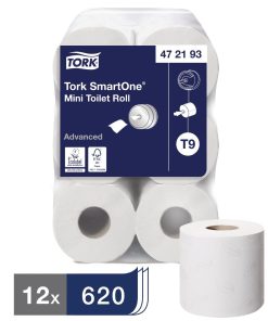 Tork SmartOne Mini Toilet Rolls (Pack of 12) (FA700)