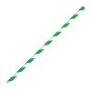 Fiesta Green Compostable Bendy Paper Straws Green Stripes (Pack of 250) (FB143)