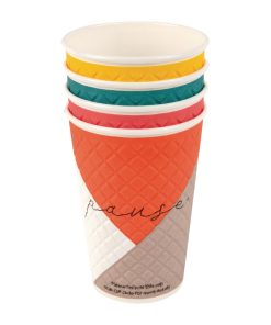 Huhtamaki Pause Disposable Coffee Cups Double Wall 455ml / 22oz (Pack of 620) (FB589)