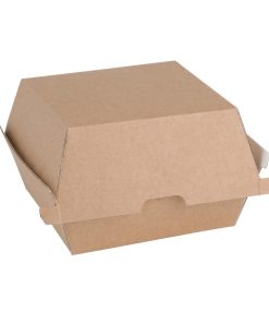 Fiesta Green Compostable Kraft Burger Boxes Small 105mm (Pack of 200) (FB664)