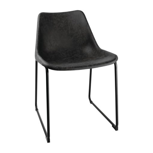 Bolero Rodeo Side Chairs Black (Pack of 2) (FB880)