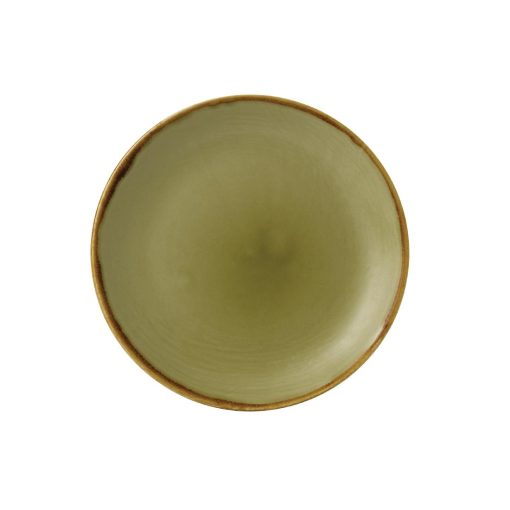 Dudson Harvest Evolve Coupe Plates Green 165mm (Pack of 12) (FC043)