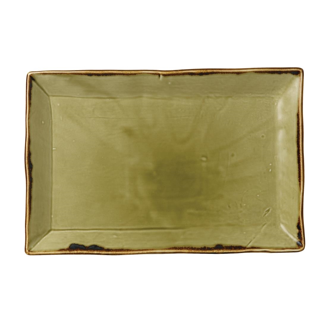 Dudson Harvest Rectangular Trays Green 192 x 284mm (Pack of 6) (FC051)
