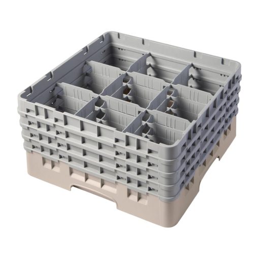 Cambro Camrack Beige 9 Compartments Max Glass Height 257mm (FC404)