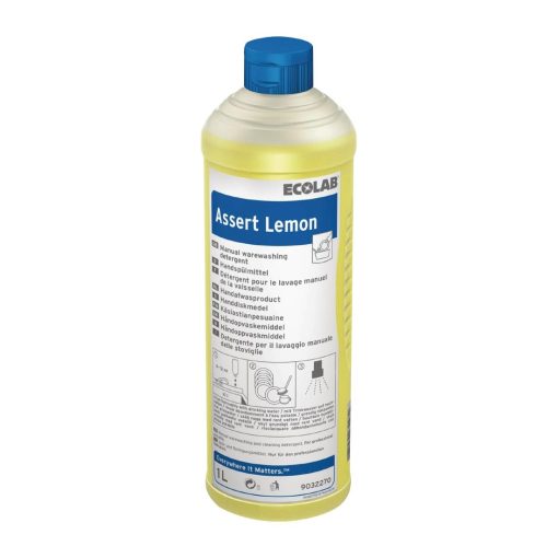 Ecolab Assert Lemon Washing Up Liquid Concentrate 1Ltr (6 Pack) (FC423)