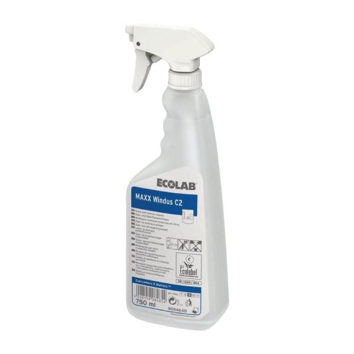 Ecolab MAXX Windus C2 Glass and Surface Cleaner Ready To Use 750ml (12 Pack) (FC433)