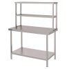 Holmes Stainless Steel Wall Table Welded with Double Gantry 1200mm (FC453)