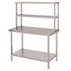 Holmes Stainless Steel Wall Table Welded with Double Gantry 1800mm (FC455)