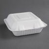 Fiesta Green Compostable Bagasse Hinged Food Containers 204mm (Pack of 200) (FC525)