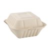 Fiesta Green Compostable Bagasse Burger Boxes Natural Colour 152mm (Pack of 500) (FC542)