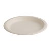 Fiesta Green Compostable Bagasse Round Plates Natural Colour 260mm (Pack of 50) (FC545)