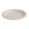 Fiesta Green Compostable Bagasse Round Plates Natural Colour 181mm (Pack of 50) (FC546)
