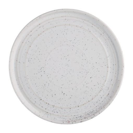 Olympia Cavolo Flat Round Plates White Speckle 220mm (Pack of 6) (FD903)