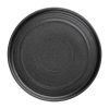 Olympia Cavolo Flat Round Plates Textured Black 180mm (Pack of 6) (FD908)