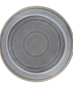 Olympia Cavolo Charcoal Dusk Flat Round Bowls 220mm (Pack of 4) (FD919)