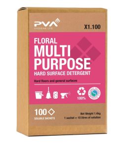 PVA Hygiene Floral Multi-Purpose Hard Surface Detergent Soluble Sachets (100 Sachets) (FE750)