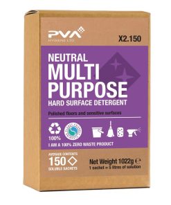 PVA Hygiene Neutral Multi-Purpose Hard Surface Detergent Soluble Sachets (150 Sachets) (FE751)