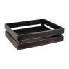 APS Superbox Wooden Buffet Crate Black Vintage 1/2 GN (FE979)