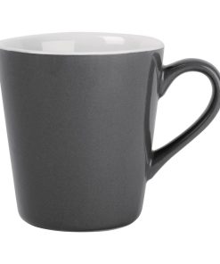 Olympia Cafe Flat White Cups Charcoal 170ml (Pack of 12) (FF992)