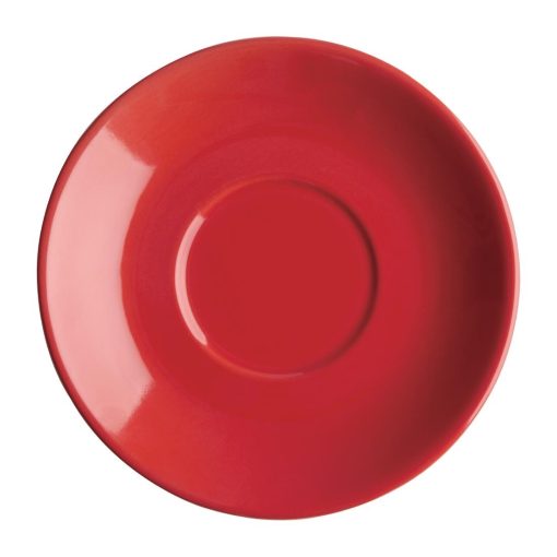 Olympia Cafe Flat White Saucers Red 135mm (Pack of 12) (FF995)