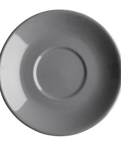 Olympia Cafe Flat White Saucers Charcoal 135mm (Pack of 12) (FF997)